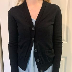 J. Crew |  100% MERINO WOOL! | Black Cardigan